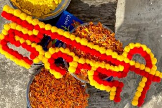 Haldi with flower